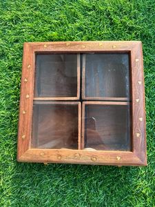 Handcrafted Wooden <b>Spice</b> <b>Box</b> Organizer for Indian Masalas Herbs Salt Sugar and Everyday Kitchen Essentials - Product Image 6