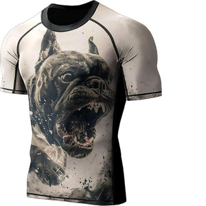 Camiseta de Compresión Unisex Sublimada (Spandex/Poliéster) de Secado Rápido y Ligera para Entrenamiento, Surf, Pesca, Gimnasio y Fitness - Product Image 3