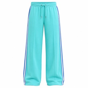 <b>Prime</b> Power Women Tracksuit Set Full Zip Jacket Wide Leg Pants Solid Color Sporty Loose Fit Breathable Polyester Autumn Wear - Product Image 4