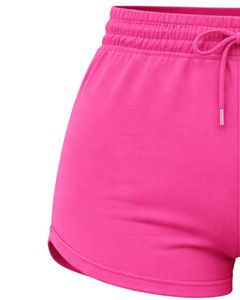 Peach - Pantalones Cortos Deportivos para Mujer, Cintura Elástica con Cordón, Pantalones Cortos Casuales para Descansar, Suaves y Elásticos, para Hacer Ejercicio en Verano, Correr, Ajuste Cómodo - Product Image 3