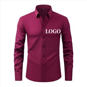เสื้อเชิ้ตผู้ชาย แขนยาว ติดกระดุม สำหรับธุรกิจและลำลอง แบบเรียบ สีพื้น มีปก  รับสกรีนโลโก้และออกแบบได้ - Product Image 1