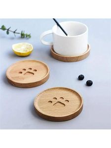 Traditional Handmade Wooden <b>Drink</b> <b>Coasters</b> For Coffee Tea Beverage Serving Home Restaurant Hotel Table Decoration - Product Image 3