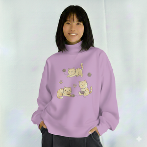 Women Printed Front Logo 100% Cotton Fleece <b>Mock</b> Neck Pullover Comfortable Fit OEM ODM Stylish Winter Casual Wear - Product Image 1