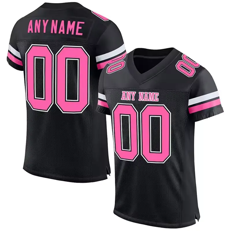 Camisa de futebol americano 7v7 para homens, uniforme de camisa de NFL com remendo costurado personalizado, com bordado, OEM de fábrica