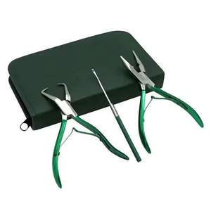 Professional Manufacture All in One Hair Extension Tools Kit with Stainless Steel Pliers Pulling <b>Needle</b> Loop <b>Threader</b> Tail Comb - Product Image 3