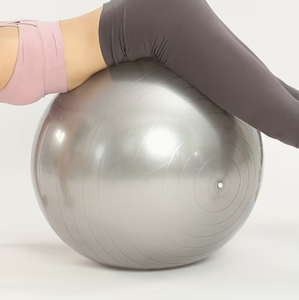 Ballon de yoga rose en PVC HAWK SPORTS INDUSTRIES, 4,9 pouces, antidérapant, pour exercices de fitness et de stabilité, avec pompe, surface lisse, logo personnalisé, pour adultes - Product Image 2