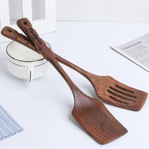Handmade Eco-friendly Solid Wood <b>Spoon</b> Organic Wooden Tableware for Weddings Multiple Shape Handle for Serving <b>Soups</b> - Product Image 3
