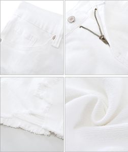 Shorts en jean à jambes larges pour femmes, style classique vintage, taille haute, décontractés, pour l'été – Fournisseur OEM de shorts en jean pour femmes - Product Image 3