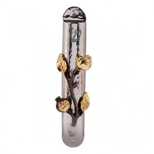 New Arrival Silver Branch Mezuzah <b>Case</b> Handmade Jewish Doorpost Blessing Premium Judaica Decor Gift - Product Image 5