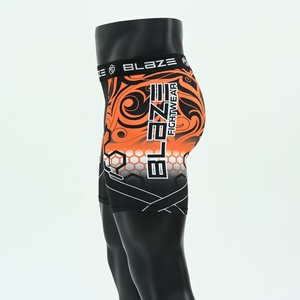 Pantalones Cortos de Compresión Personalizados para Hombre, Estilo Urbano, Cintura Media, Transpirables, Impermeables, Cómodos, Elásticos, para Entrenamiento Deportivo - Product Image 3