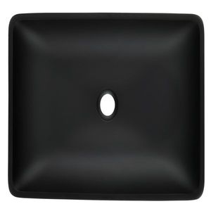 Lavabo Rettangolare in Vetro Opaco per Bagno, 36,5 cm L x 56,5 cm L x 11 cm H, con Rubinetto Nero e Scarico a Scomparsa, Finitura Nero Opaco - Product Image 3
