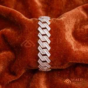 Pulsera de Cadena Fina con Moissanita en Oro Rosa, Joyería de Moda de Los Ángeles, Regalo Elegante para Uso Diario - Product Image 3