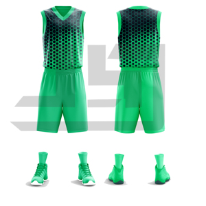 Tenue d'entraînement de basketball personnalisée, maillot et short en polyester respirant, impression par sublimation intégrale, sangle réglable, athlétique - Product Image 6
