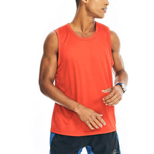 Wholesale <b>Orange</b> Men Gym Tank <b>Top</b> Breathable Mesh Running Singlet Quick Dry Fitness Training <b>Vest</b> Lightweight Muscle Shirt Gym - Product Image 1