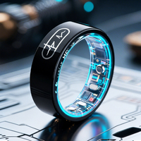 Bague connectée ECG Santé & Mode, moniteur de fréquence cardiaque, étanche 5 ATM, unisexe, compatible iOS et Android, pour hommes et femmes.