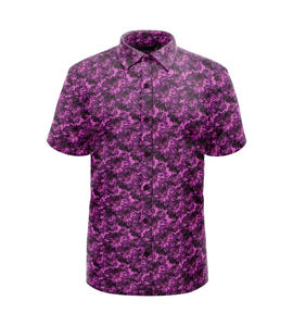 Men's Custom Eco-Friendly Breathable Polyester Button-<b>Down</b> Shirt Anti Wrinkle Smart Casual Short Sleeve Summer Made in PK - Product Image 1