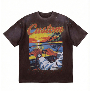Camiseta Personalizada para Hombre, Talla Grande, Manga Corta, 100% Algodón, Impresión por Transferencia de Calor Ecológica, Personalización Completa, Suave - Product Image 2