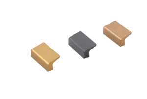 Silk <b>black</b> cabinet knob PVD rose gold <b>handle</b> Aluminum slanted lip knob Gold cabinet hardware Smooth furniture knob - Product Image 2