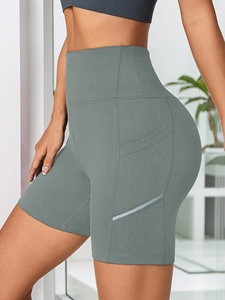 กางเกงขาสั้นโยคะผู้หญิงเอวสูงไร้ตะเข็บสำหรับออกกำลังกายฟิตเนส - Product Image 3