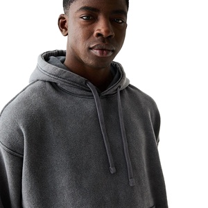 Sweat-shirt à capuche délavé pour homme, hiver 2024, dernier design avec technique de broderie, sweat-shirt tendance OEM, nouveau style pour homme - Product Image 3