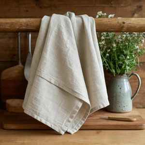 Paño de Cocina Orgánico, Toalla de Mano Suave y Absorbente, Paño de Cocina 100% Lino, Ecológico, Duradero y Multiusos - Product Image 4