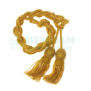 Luxury Metallic <b>Braided</b> Cord 16 Strand Round Tassel Garment Uniform <b>Accessories</b> Bullion Wire Cincture Cord Church Robes Tassels - Product Image 1