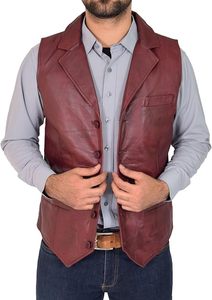Gilet en cuir véritable respirant pour motard, coupe ajustée, disponible en gros – Meilleure vente pour hommes - Product Image 3