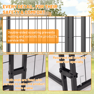 Outdoor Heavy Duty Dog Kennel with Safe Lock Design 4.23 X 3.83 X 4.83 Roof Welded Wire <b>Crate</b> for All Weather Protection - Product Image 5