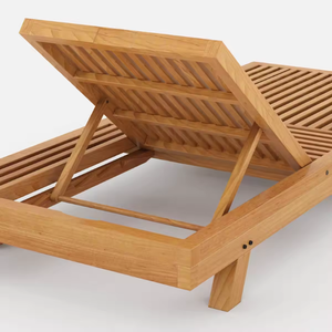 Piscine de patio en bois massif au design minimaliste avec structure en teck - Product Image 5