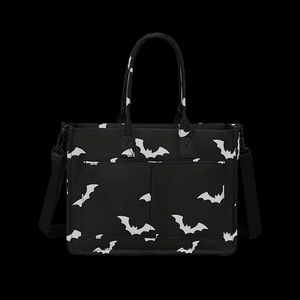 กระเป๋าโท้ทหนังแท้ลายฮาโลวีนใหม่ พร้อมซิป กันน้ำ สายสะพายเดี่ยว สำหรับใส่ขนม ของขวัญเทศกาลผี ฟักทอง และเครื่องประดับ - Product Image 3