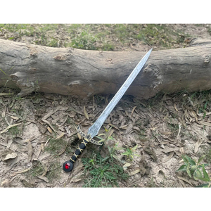 Épée dorée artisanale en acier inoxydable, modèle Trône de Verre, avec fourreau en cuir de vache - Product Image 2