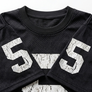 Jersey Sepak Bola Amerika Lengan Pendek Ukuran Besar Bahan Bernapas untuk Pria Wanita, Pakaian Penggemar dengan Logo Bordir - Product Image 6