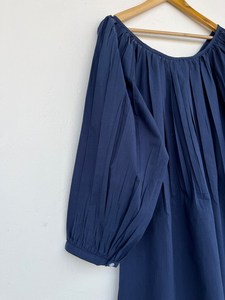 Robe d'été décontractée pour femmes et filles, en coton pur, longueur genou, col en V, manches longues, imprimé floral, écologique, respirante, pour soirée - Product Image 3
