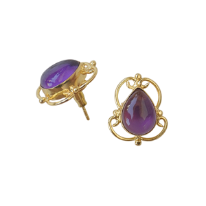 Zircon Handmade Brass Gold Plated Vintage <b>Moon</b> Shape Stud <b>Earrings</b> for Women's Wedding-Wholesale Bulk - Product Image 6