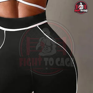 Body Deportivo Negro sin Mangas con Tirantes Cruzados y Detalles Blancos para Mujer, de Alta Elasticidad, Cómodo y con Soporte para Yoga - Product Image 6