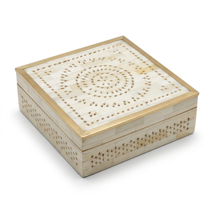Organisateur de table fait main en os incrusté, motif Running Bond, vente en gros, personnalisé, OEM, ODM, DECORYUG - Product Image 2