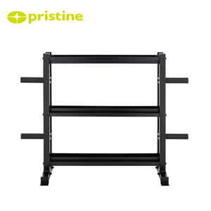 Moderno Soporte para Mancuernas de Hierro Fundido y Metal, Duradero y Estable, de 3 Niveles, Unisex, para Almacenamiento de Equipo de Gimnasio Comercial - Product Image 3