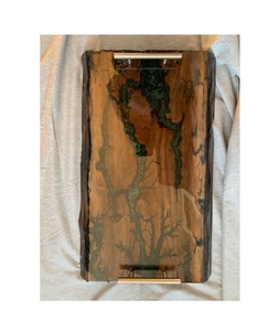Bandeja de Almacenamiento de Alimentos de Resina y Madera Moderna de Lujo, Bandeja de Mesa Artesanal Hecha a Mano con Acabado Pulido de Primera Calidad - Product Image 6