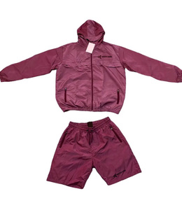 Daizen Star Unisex Lightweight Breathable Hooded Windproof Tracksuit Set Brown Nylon Casual Autumn Wear Zipper Pockets Elastic - Product Image 2