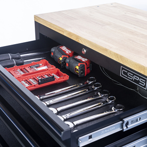 Matte Black Powder Coated Steel 5 Drawer Tool <b>Cabinet</b> Family keywords: for Garage Workshop Storage Use - Product Image 5