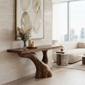 Wooden Eco-Friendly Apartment Decor Natural Solid Wooden <b>Console</b> <b>Tables</b> With Unique Design wooden furniture Hotel Furniture - Product Image 2