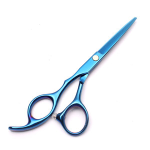 Tijeras de Peluquería Profesionales de Titanio con Logotipo Personalizado, para Diestros, de Acero Inoxidable, con Empuñadura de Goma, Gran Venta - Product Image 2