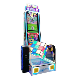 Máquina recreativa Cube World, equipo de entretenimiento operado con monedas, simulador de rodadura de cubos de madera y metal, juego de boletos de lotería - Product Image 3