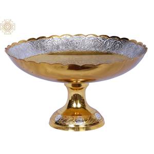 Cuenco de latón de 11 pulgadas hecho a mano, objeto decorativo indio hecho a mano - Product Image 1