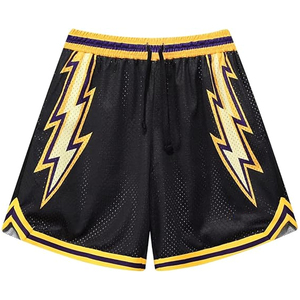 Shorts en maille respirants pour hommes, taille élastique, style sport décontracté, streetwear Y2K, mode été, fournisseur USA - Product Image 2