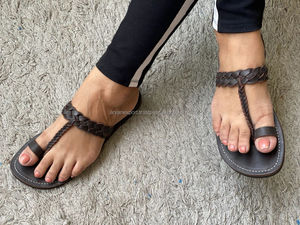 Casual Stylish <b>Slipper</b> Flip Flop Flat <b>Slipper</b> Stylish Women Flat Leather <b>Slipper</b> - Product Image 4