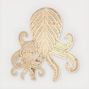 Décoration intérieure pour chambre de bébé et de tout-petit, vente en gros, ensemble d'autocollants muraux en rotin et coquillages, décoration de chambre d'enfant - Product Image 3