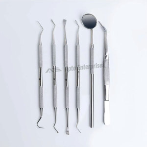 Dental Kit Tools 6-Piece High Quality Stainless Steel CE Certified Dental Hygiene Kit Tooth <b>Scraper</b> <b>Plaque</b> Surgical Instruments - Product Image 3