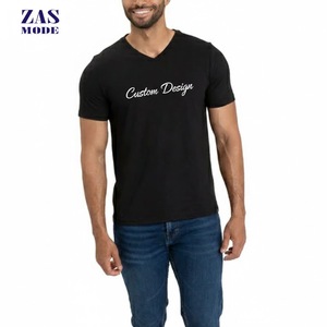 เสื้อยืดคอกว้างทรงเข้ารูปผ้าฝ้ายถัก 100% สีพื้นเรียบง่าย สไตล์ลำลองสำหรับผู้ชาย รุ่นใหม่ล่าสุด แห้งเร็ว เป็นมิตรกับสิ่งแวดล้อม - Product Image 1