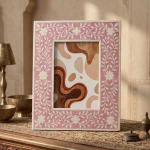 Cadre en MDF haut de gamme avec incrustation artisanale en os, résine brillante et nacre, artisanat d'incrustation de luxe - Product Image 3